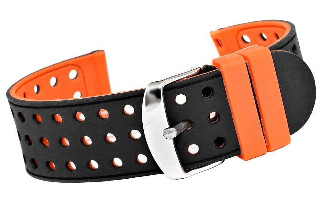 Sportowy pasek silikonowy pomarańczowy 20 mm U12 🍊