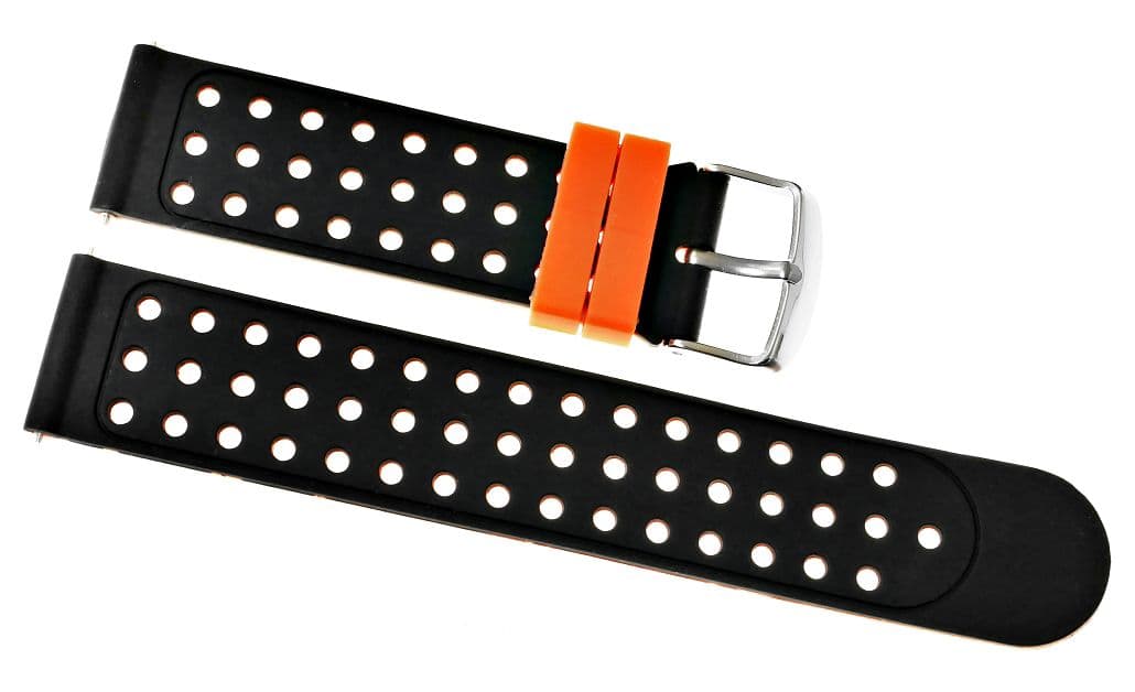 Sportowy pasek silikonowy pomarańczowy 20 mm U12 🍊