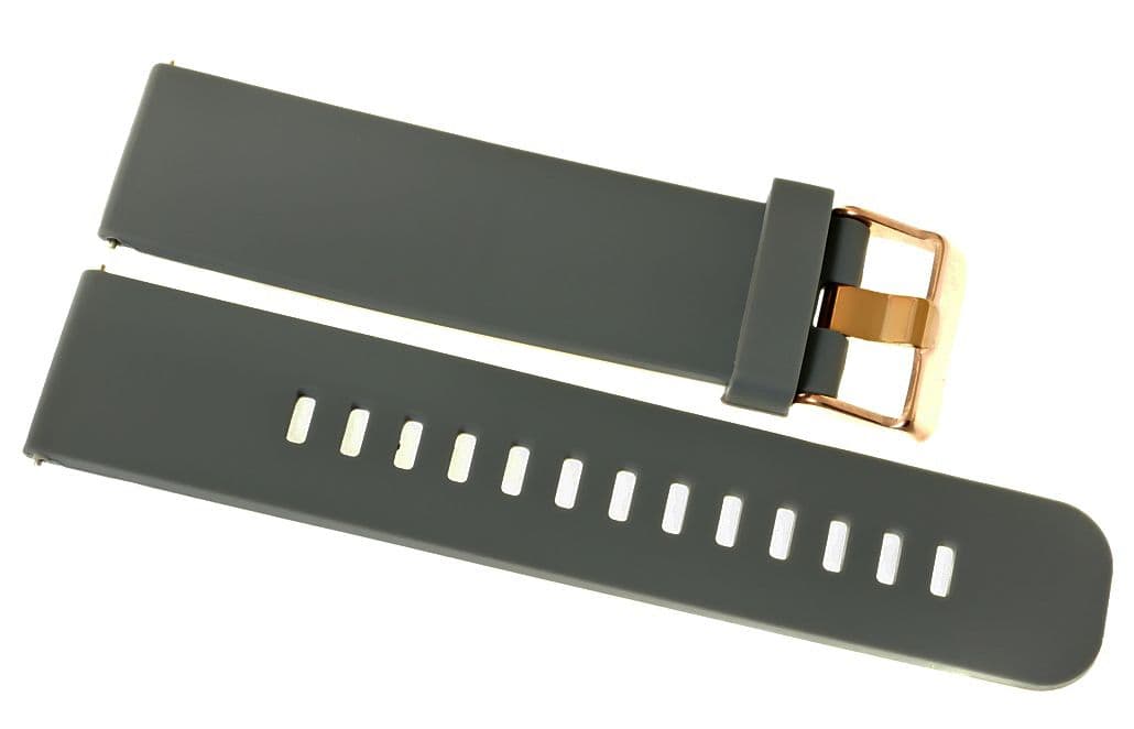 Elegancki silikonowy pasek szary z różowym złotem ✨