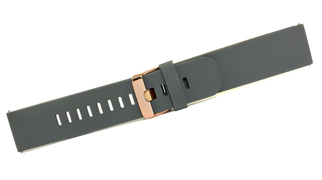 Elegancki silikonowy pasek szary z różowym złotem ✨