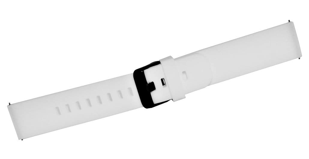 Elegancki Silikonowy Pasek Biało-Czarny 22mm do Smartwatcha ⌚