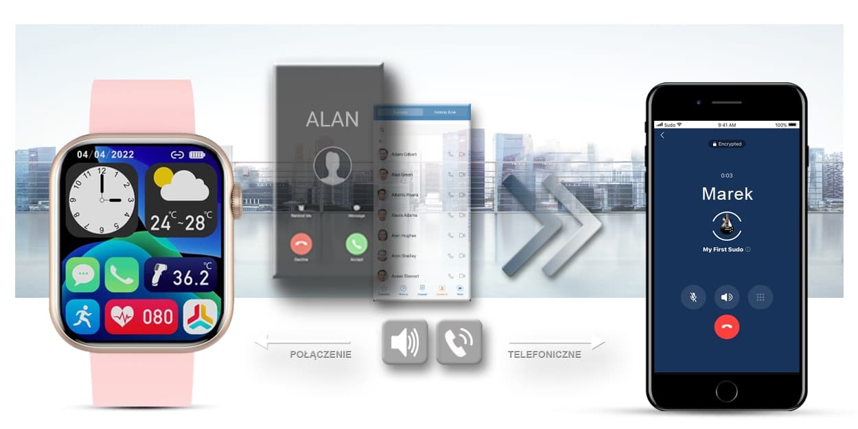 Elegancki damski smartwatch Gravity GT3-1 z fitnessem 🏃‍♀️