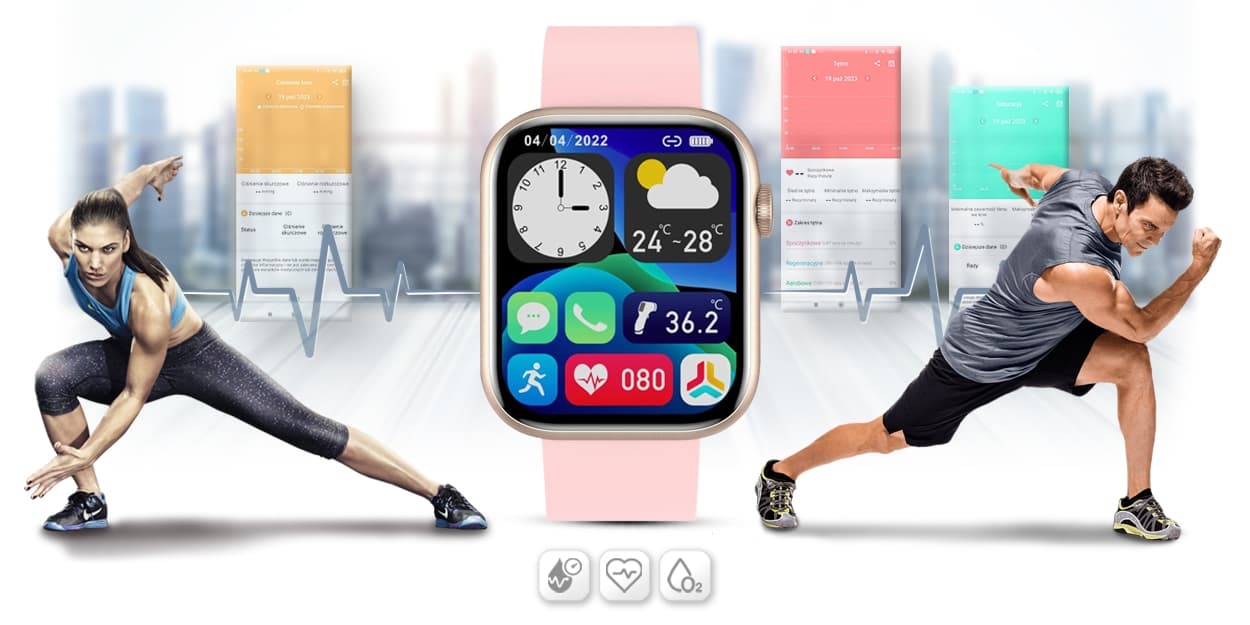 Elegancki damski smartwatch Gravity GT3-1 z fitnessem 🏃‍♀️