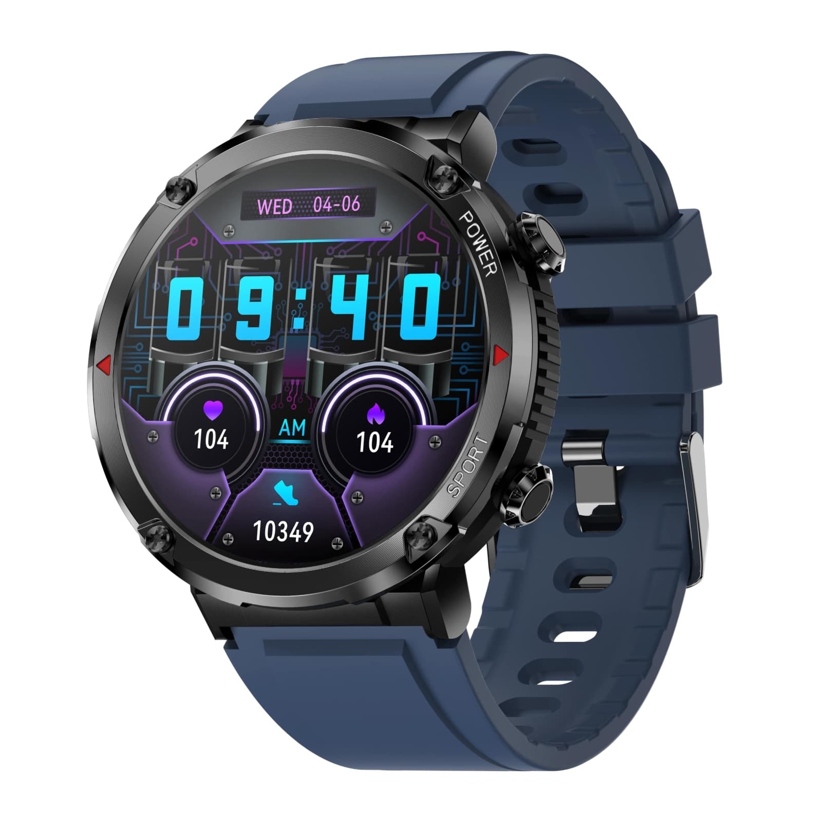 Elegancki Smartwatch Gravity GT21-5 Granatowy Pasek Silikonowy 🕰️