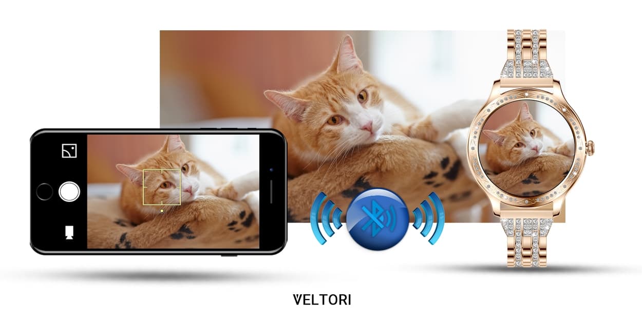 Elegancki damski smartwatch VELTORI VT350-1 Różowe Złoto 💖