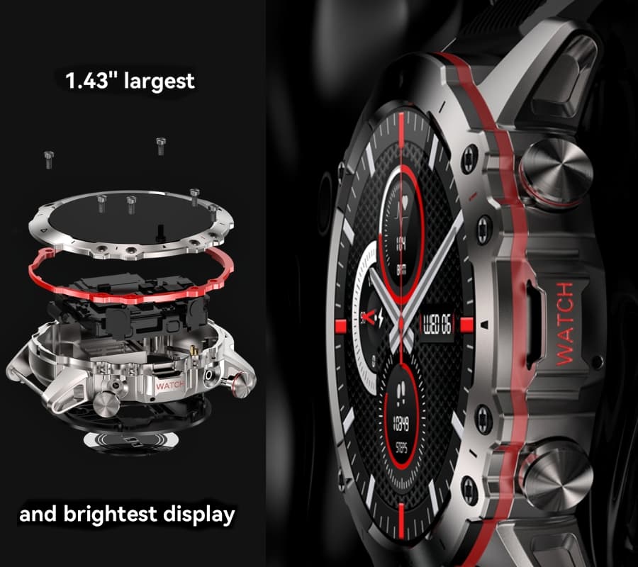 Smartwatch męski Rubicon RNCF18-1 z dodatkowym paskiem ⌚