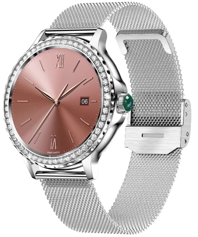 Elegancki damski smartwatch Rubicon Silver z bransoletą+paskiem ⌚