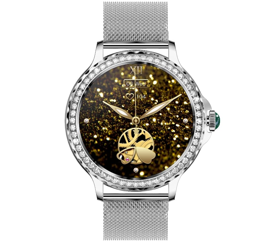 Elegancki damski smartwatch Rubicon Silver z bransoletą+paskiem ⌚