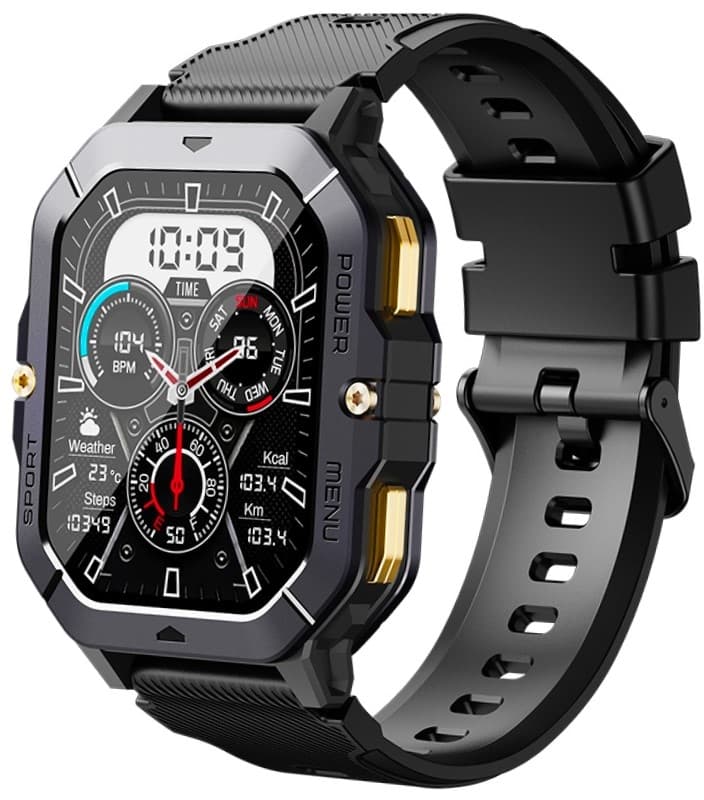 Męski Smartwatch Rubicon RNCF23-1 Black, Elegancki ⌚