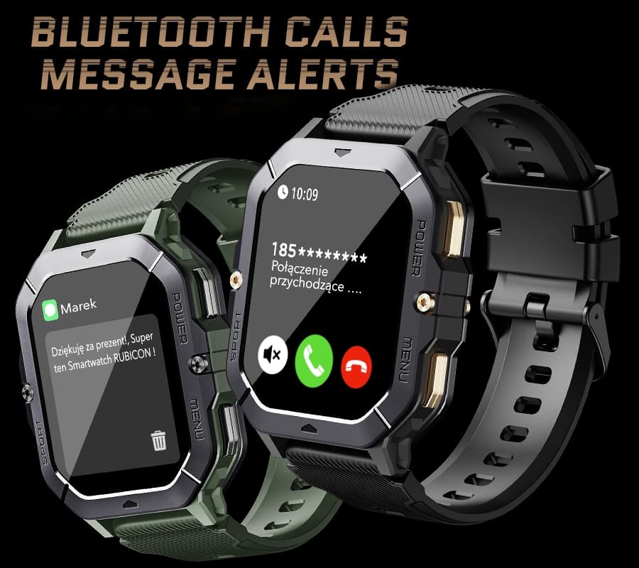 Męski Smartwatch Rubicon RNCF23-1 Black, Elegancki ⌚