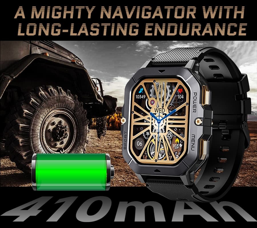 Męski Smartwatch Rubicon RNCF23-1 Black, Elegancki ⌚