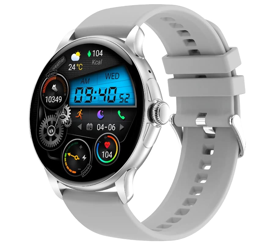 Elegancki damski smartwatch Rubicon-RNCF35 srebrny z paskiem ✨