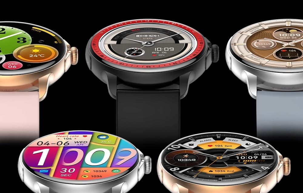 Elegancki damski smartwatch Rubicon-RNCF35 srebrny z paskiem ✨