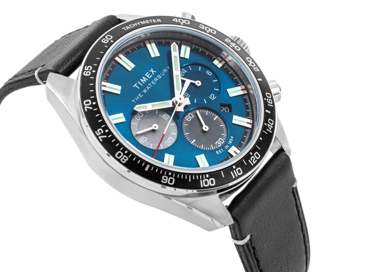 Elegancki TIMEX Waterbury męski chronograf w boxie 🎁