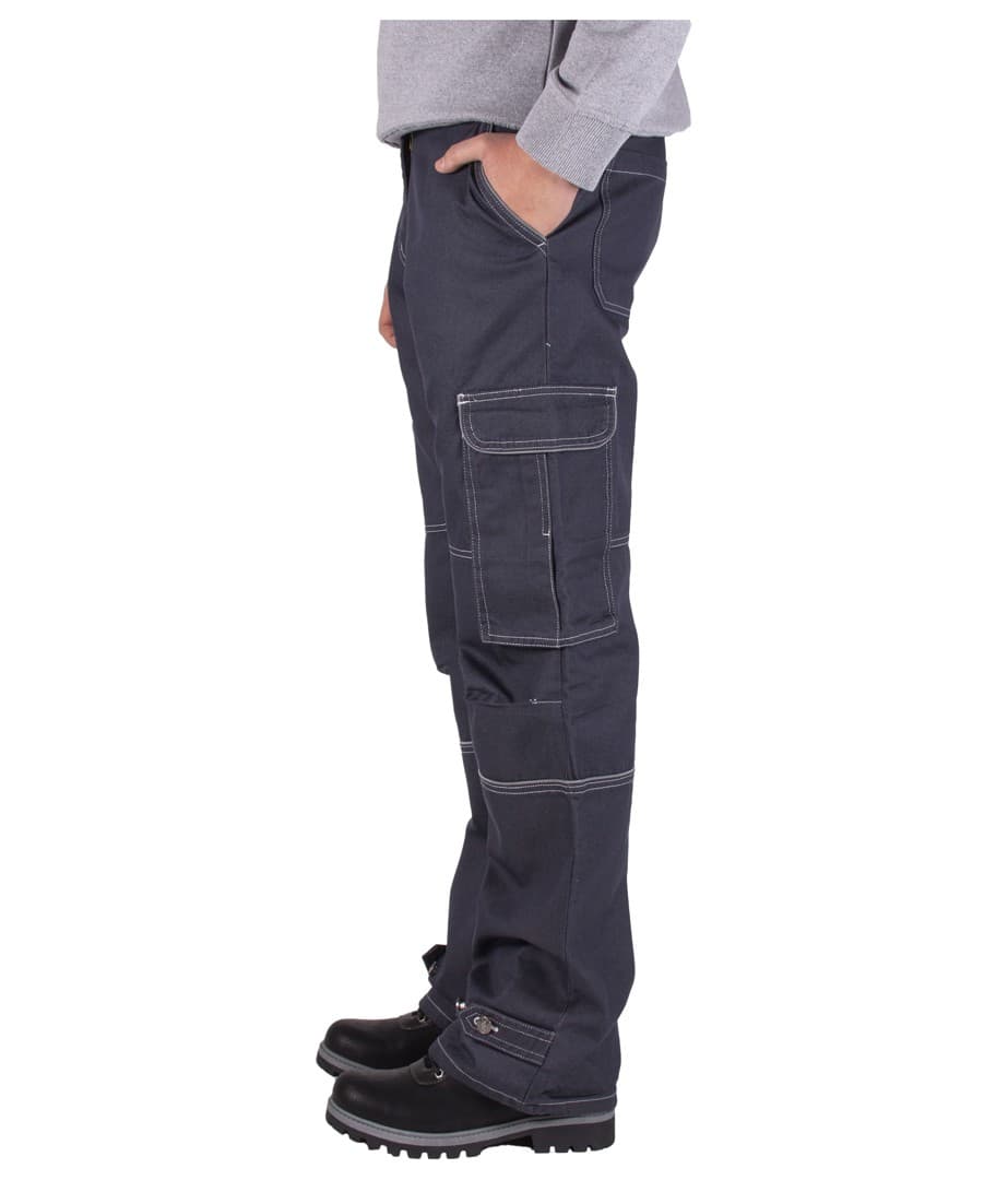 Męskie Jeansowe Bojówki FIRI - Wygodne Spodnie Robocze 46 🛠️