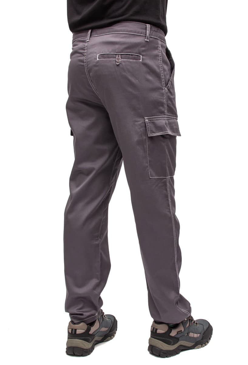 Lekkie Spodnie Robocze BHP Slim na Lato/Wiosnę, Szary, Rozmiar L 🛠️