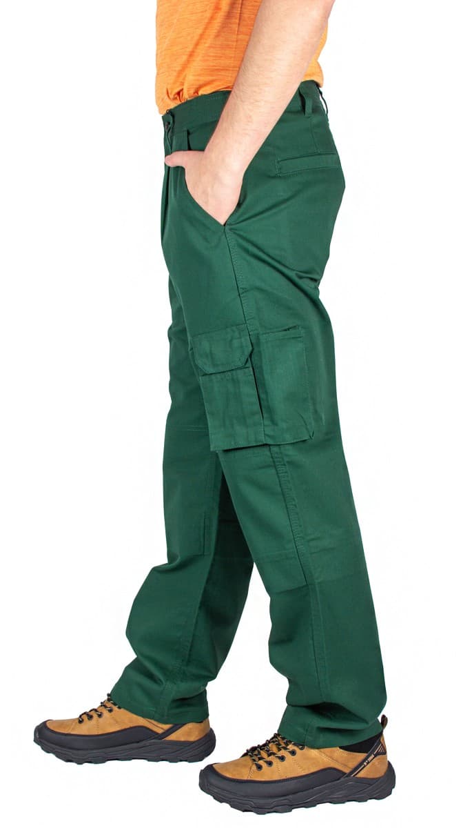 FIRI W40-L34: Męskie Spodnie Robocze Zielone z Potrójnymi Szwami 🛠️