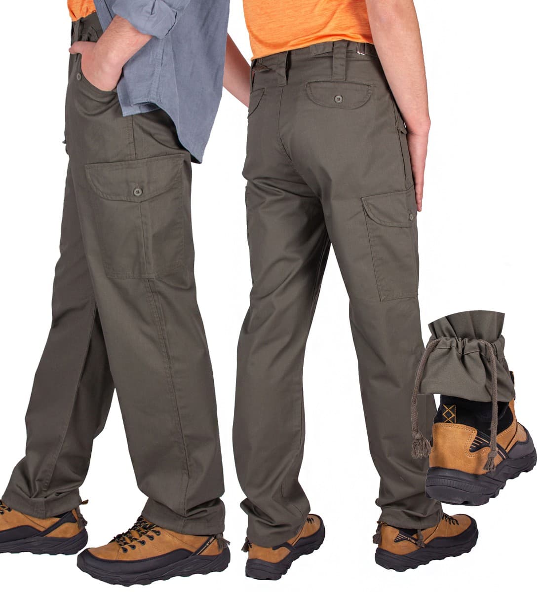 FIRI Zielone Bojówki Cargo: Taktyczne Spodnie Męskie 38 🛠️