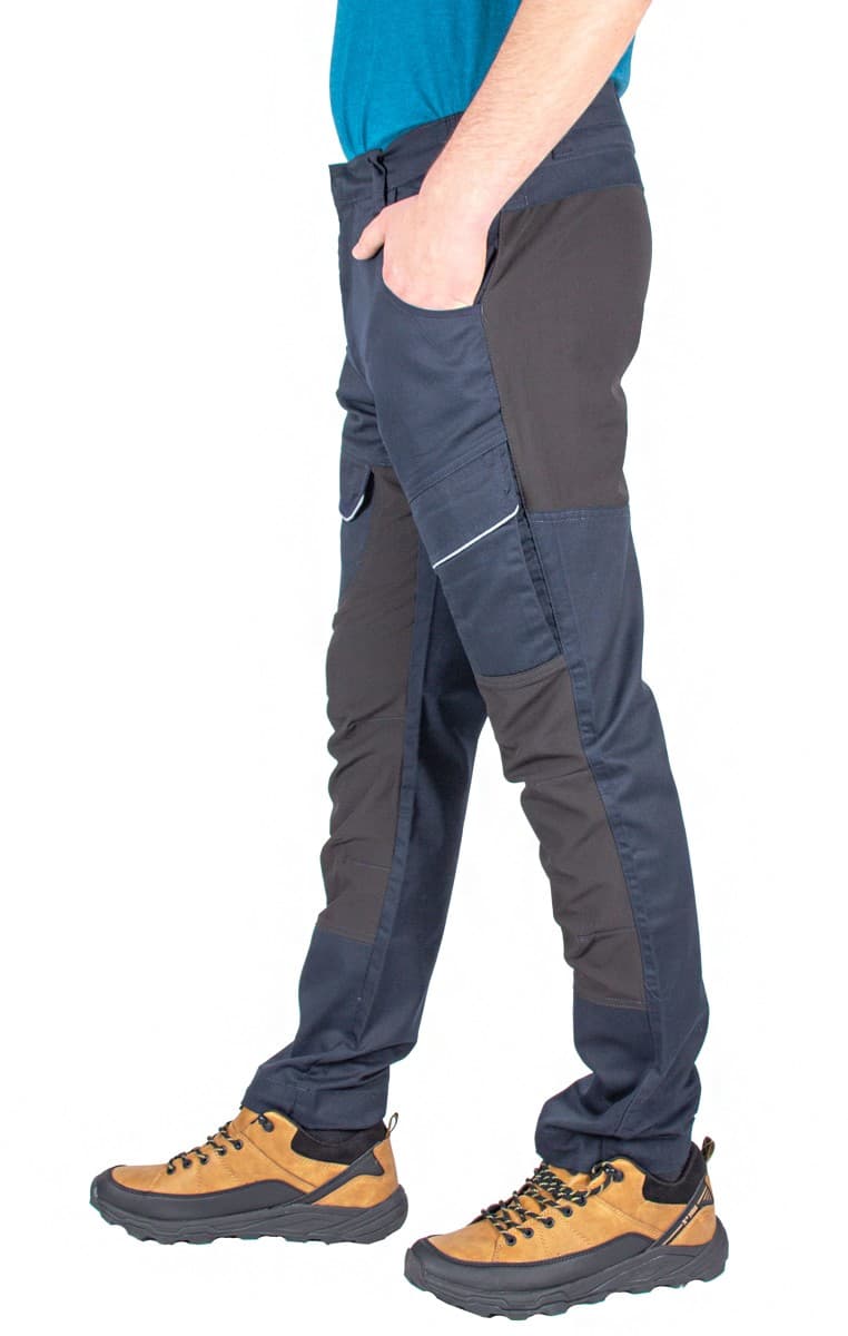 Elastyczne Spodnie Robocze Slim Męskie Granat L - Komfort Pracy 🛠️